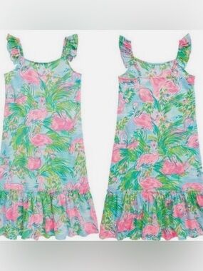 Lilly Pulitzer girls Odette Midi dress size large (8-10) multi floridita NWT